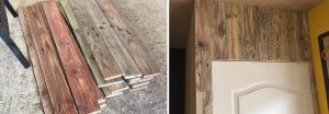 Reclaimed wood from old pallets